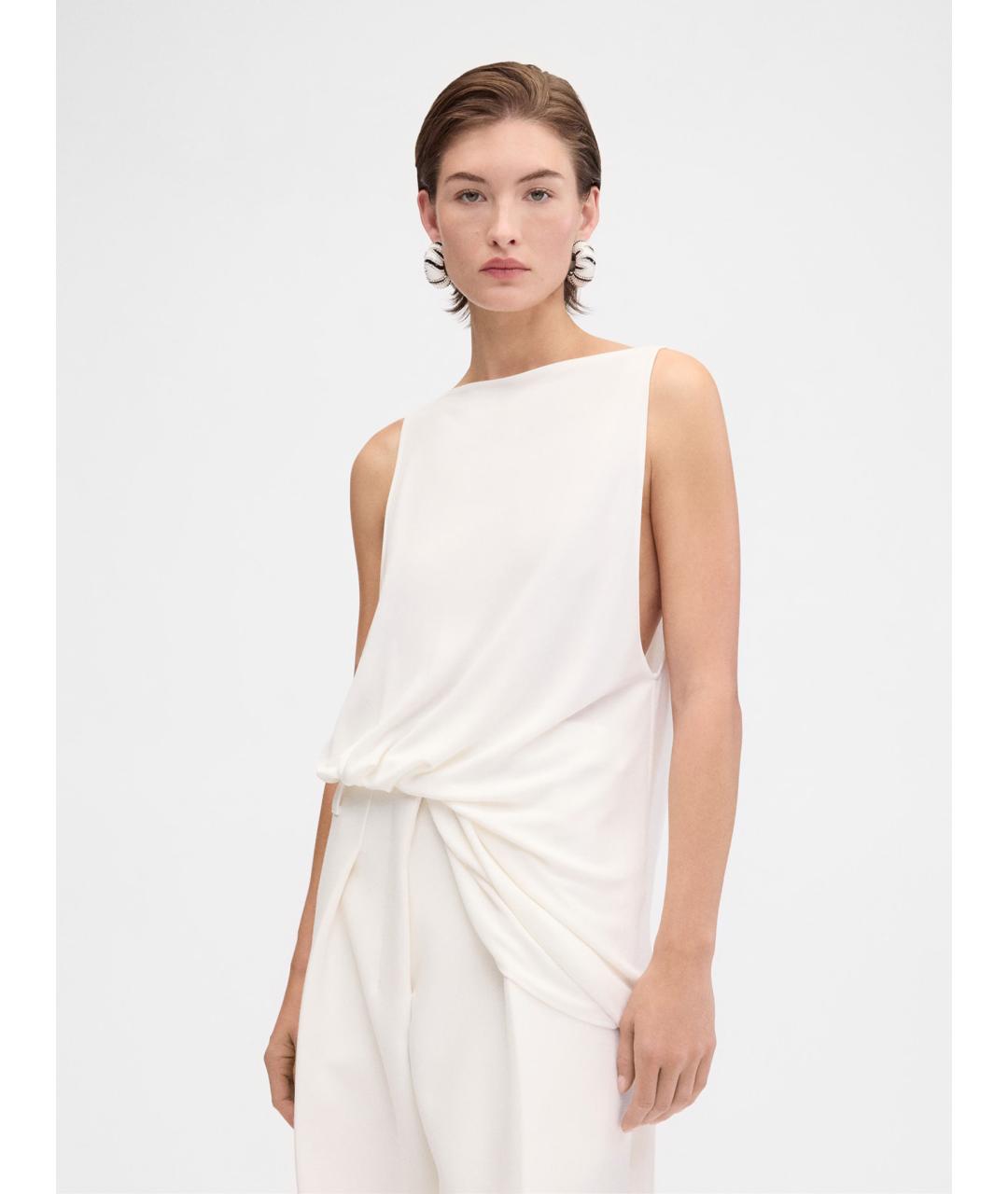 JACQUEMUS Белая вискозная блузы, фото 5