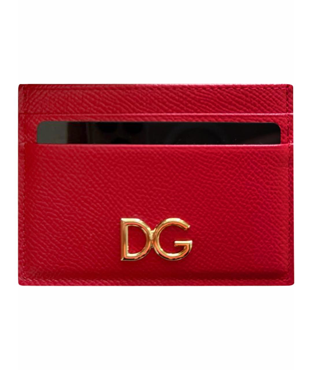 DOLCE&GABBANA Красный кожаный кардхолдер, фото 1