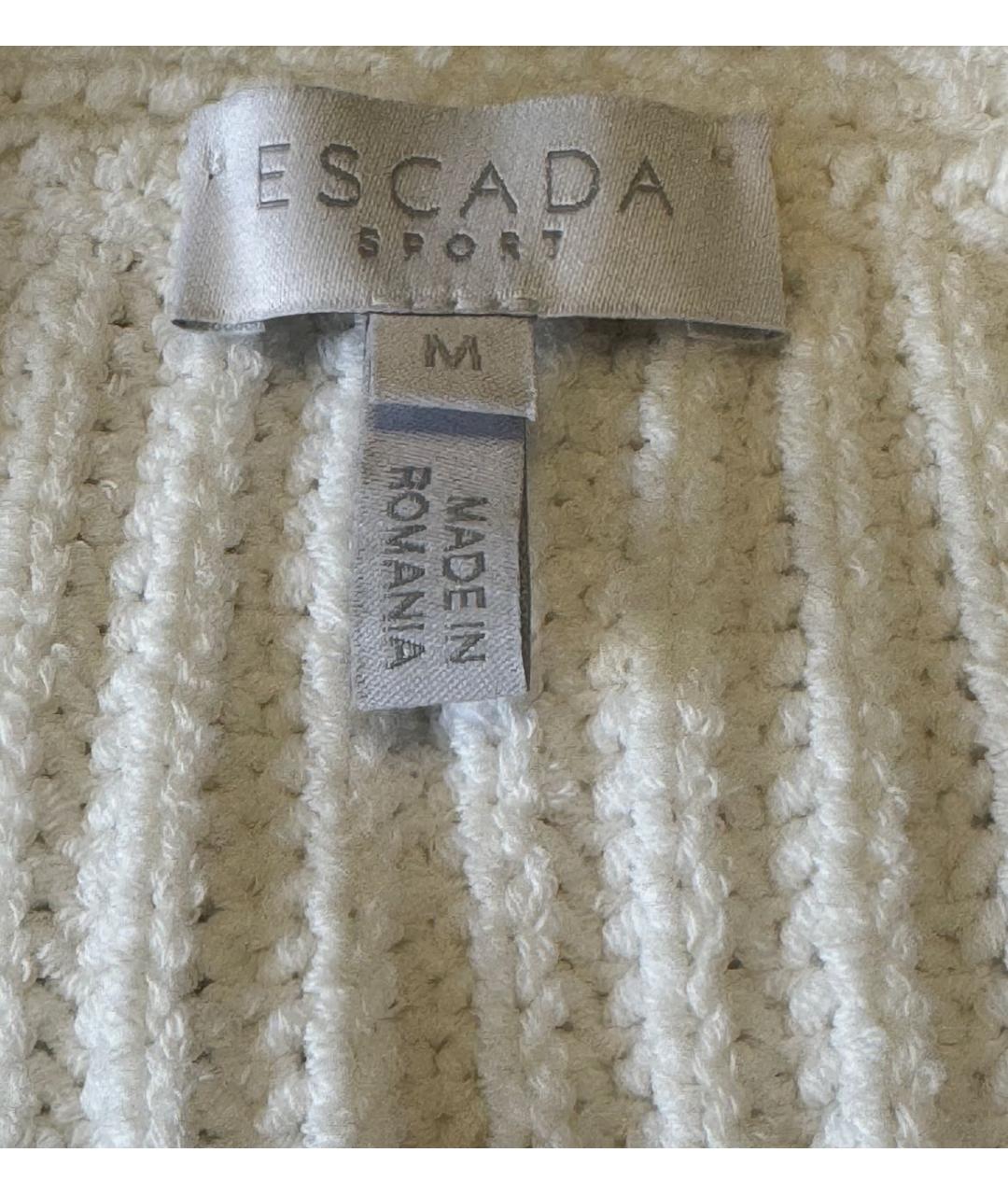 ESCADA Белый хлопковый джемпер / свитер, фото 3