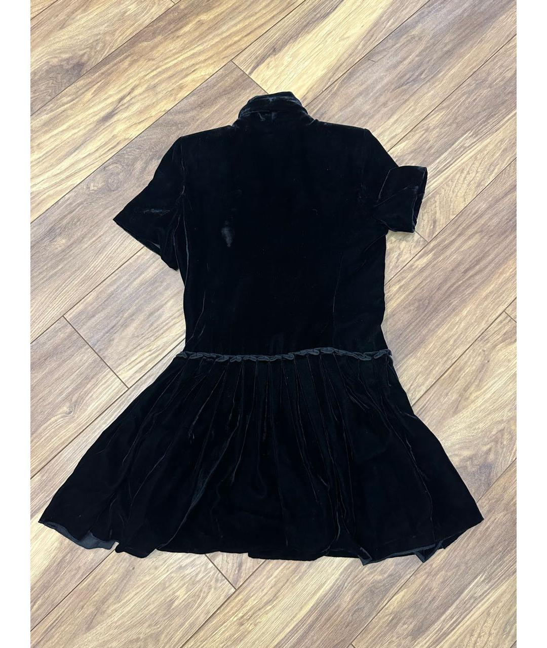 SANDRO Черное бархатное платье, фото 3