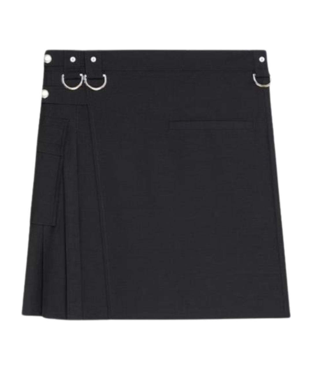 GIVENCHY Черная шерстяная юбка мини, фото 1