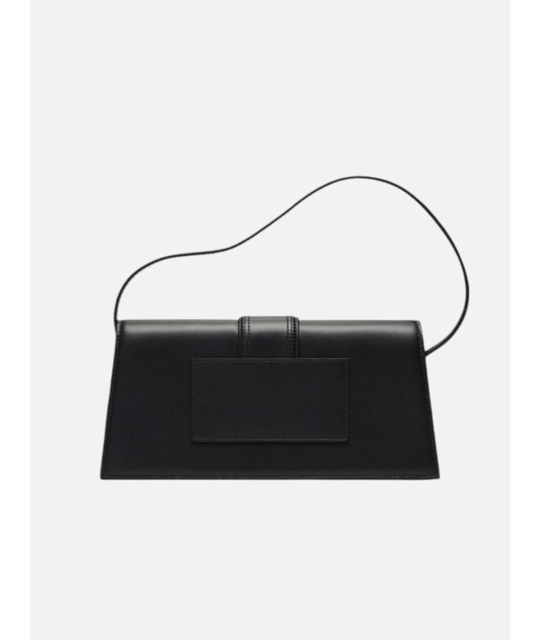 JACQUEMUS Черная кожаная сумка через плечо, фото 3