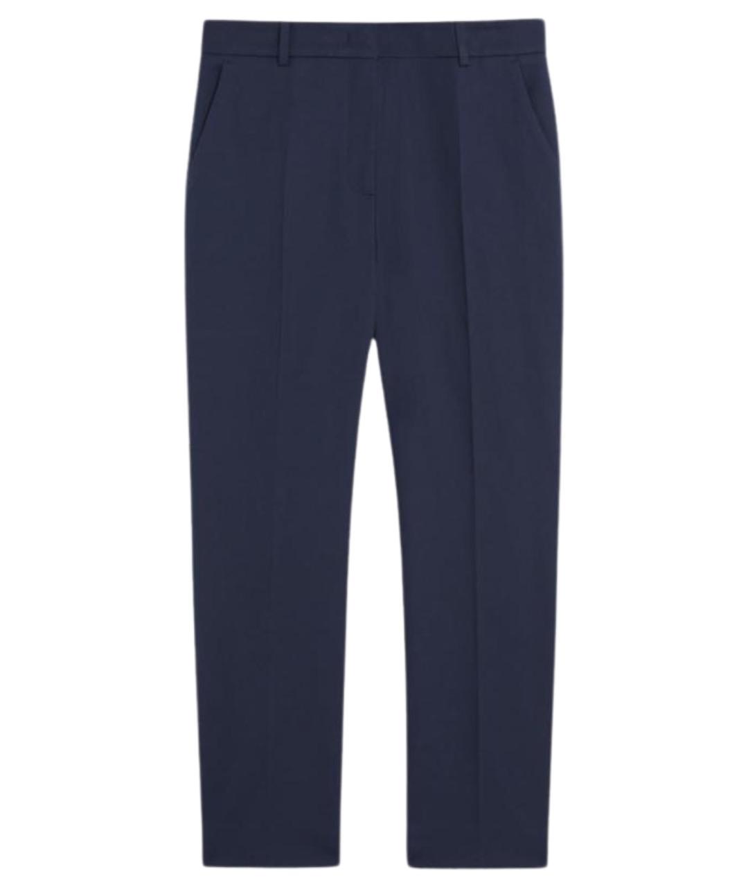 WEEKEND MAX MARA Синие хлопковые прямые брюки, фото 1