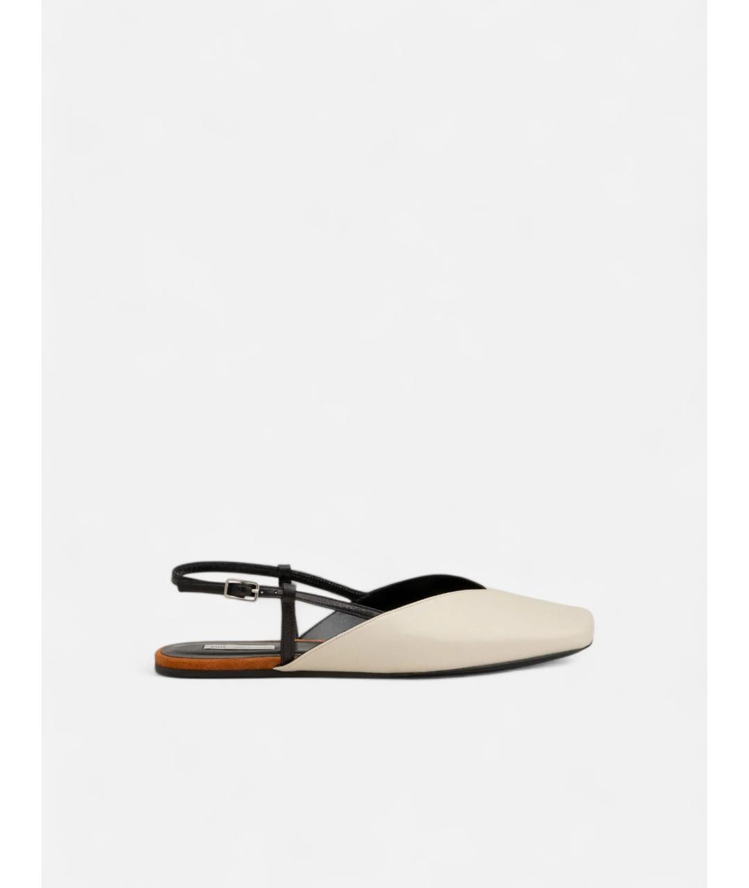 Ami Paris Бежевые кожаные балетки, фото 6