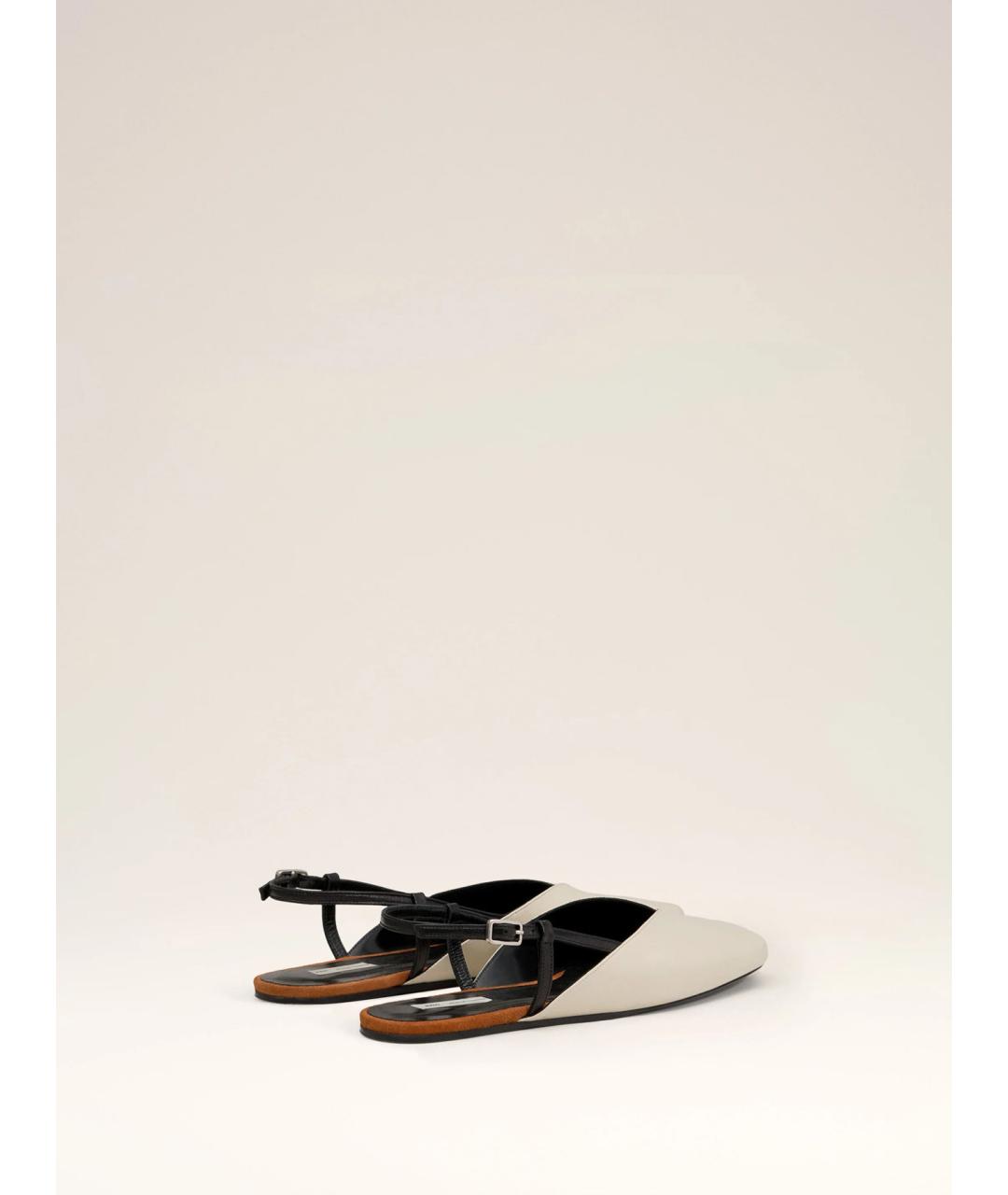 Ami Paris Бежевые кожаные балетки, фото 4