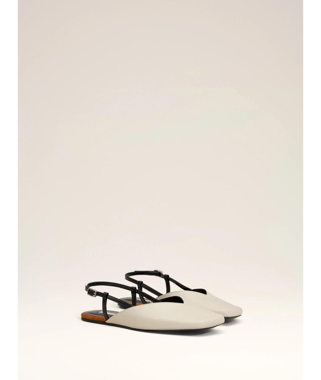 Ami Paris Бежевые кожаные балетки, фото 3