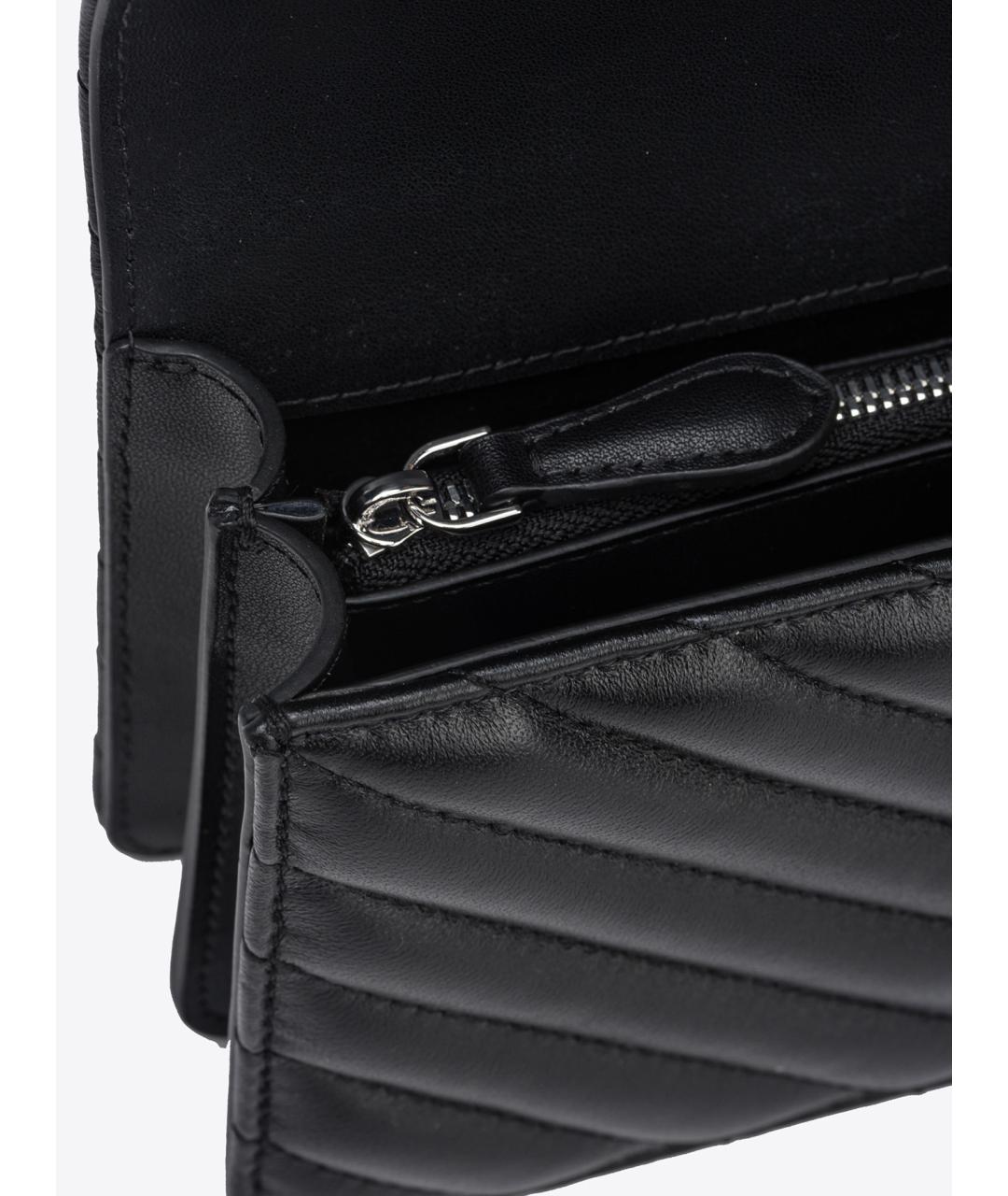 PINKO Черная кожаная сумка через плечо, фото 7