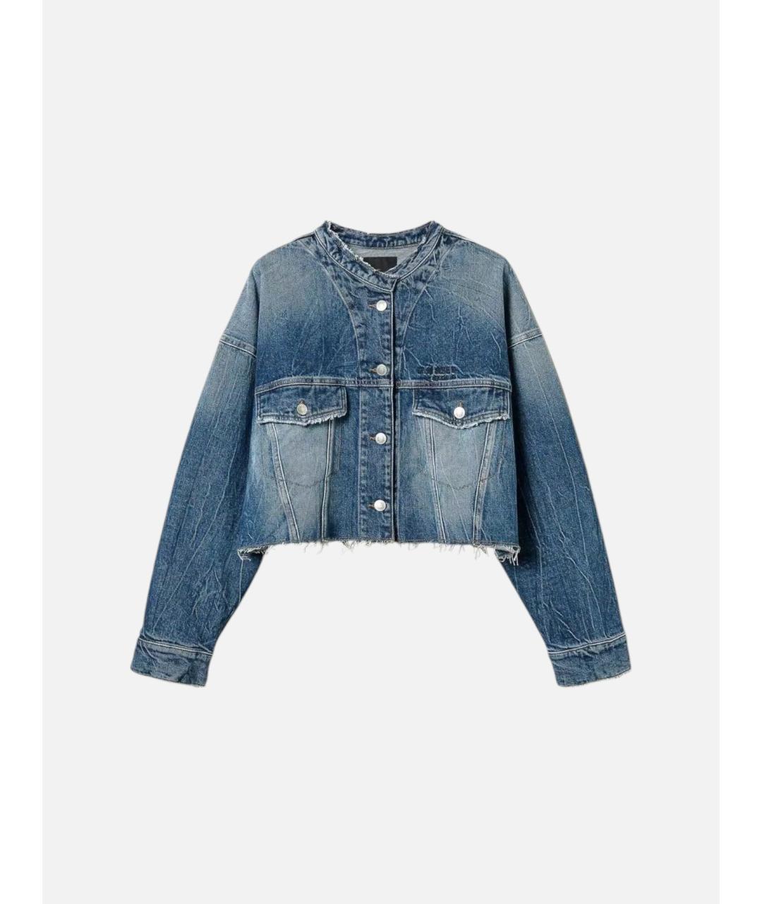 TWIN-SET Темно-синяя хлопковая куртка, фото 7