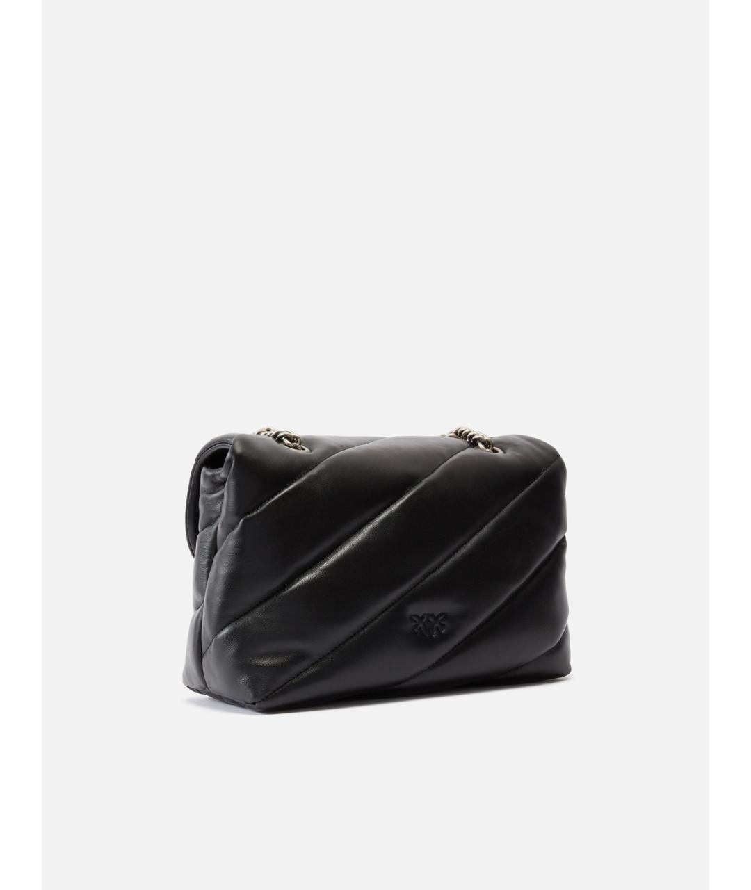 PINKO Черная кожаная сумка через плечо, фото 3