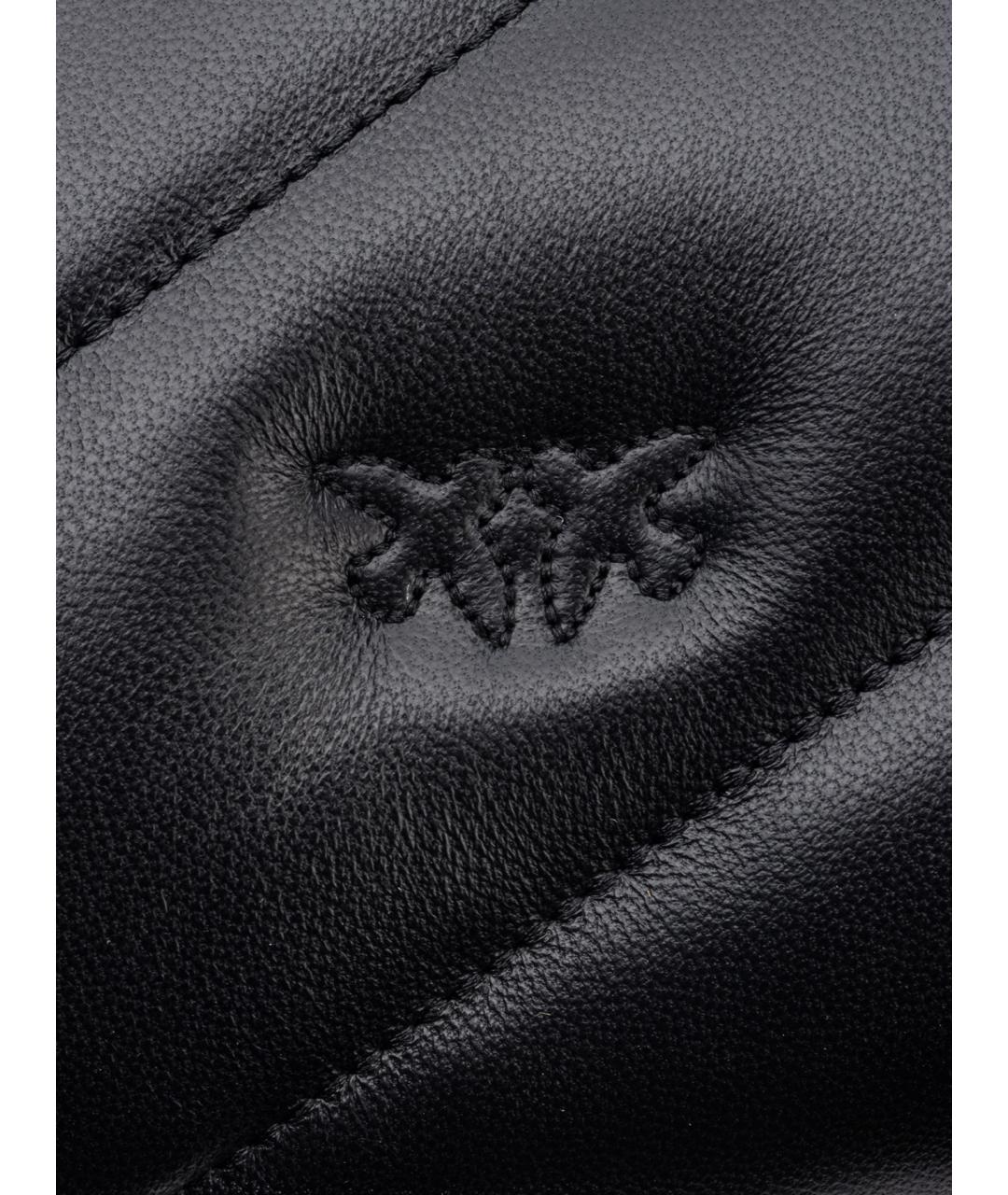 PINKO Черная кожаная сумка через плечо, фото 5