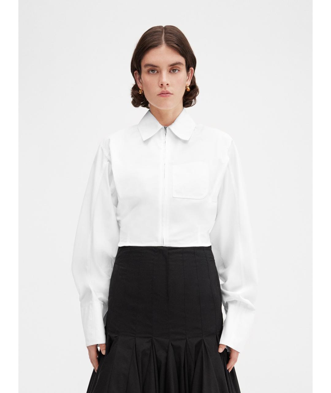 JACQUEMUS Белая хлопковая рубашка, фото 2