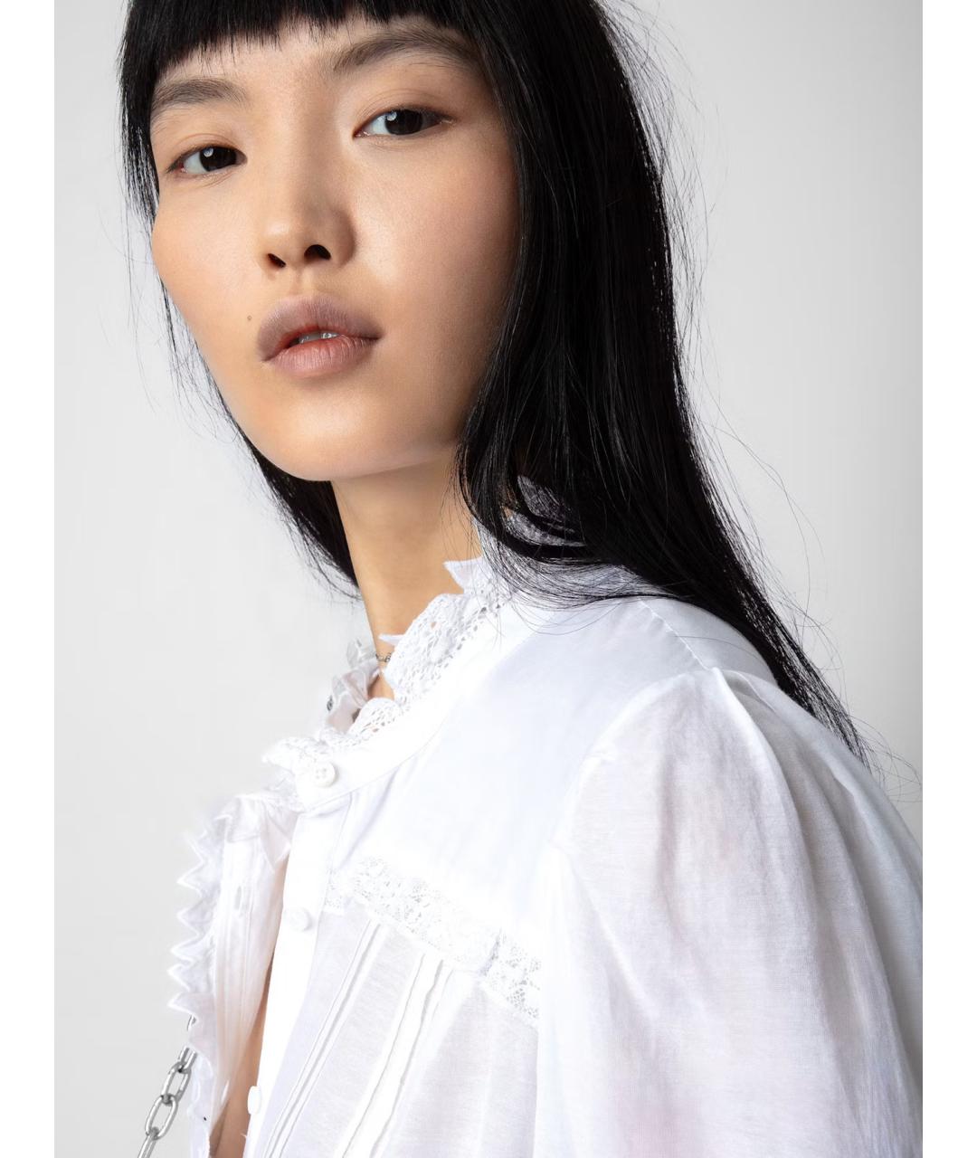 ZADIG & VOLTAIRE Белая хлопковая блузы, фото 5