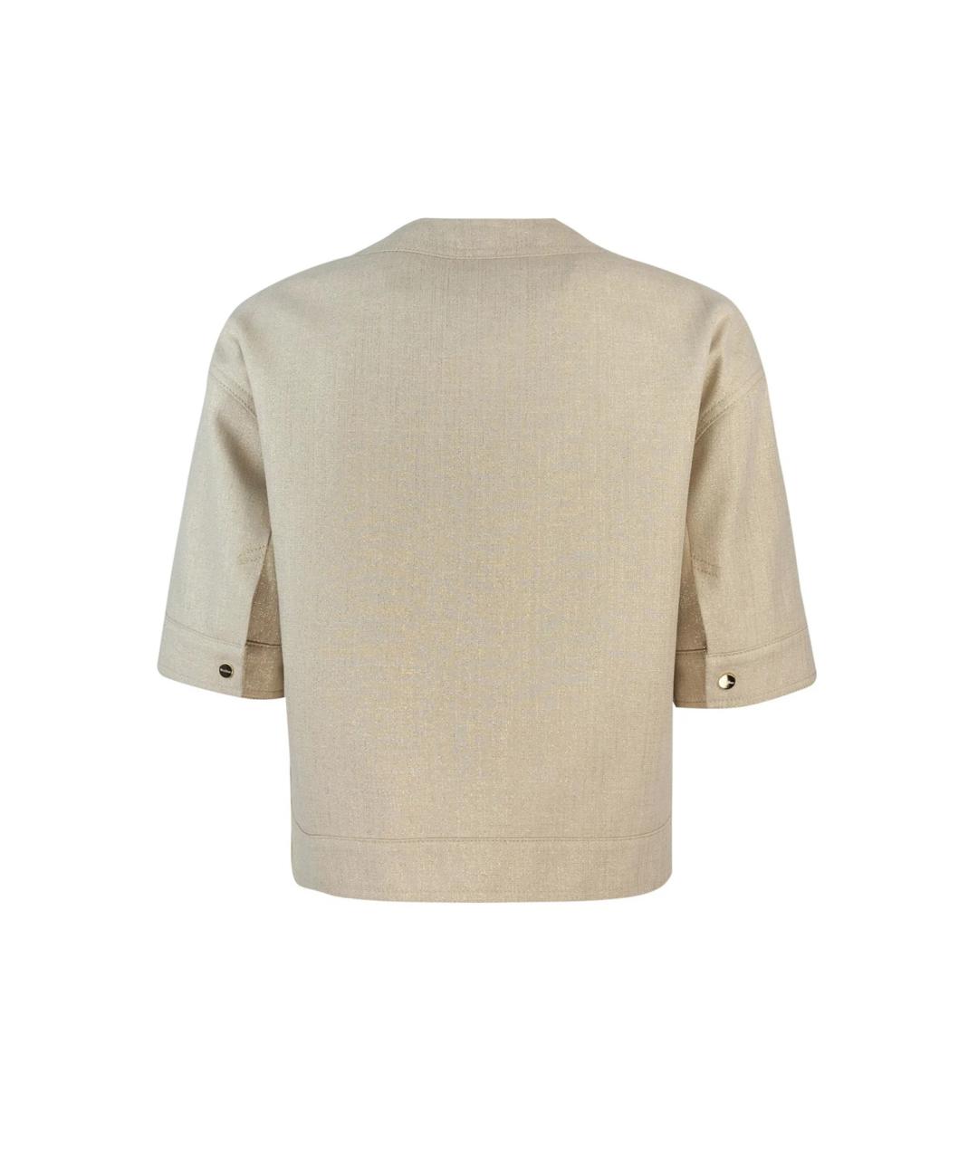 MAX MARA STUDIO Бежевый хлопковый джемпер / свитер, фото 2