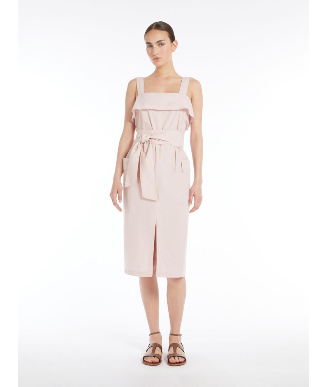 WEEKEND MAX MARA Розовый хлопковый сарафан, фото 2