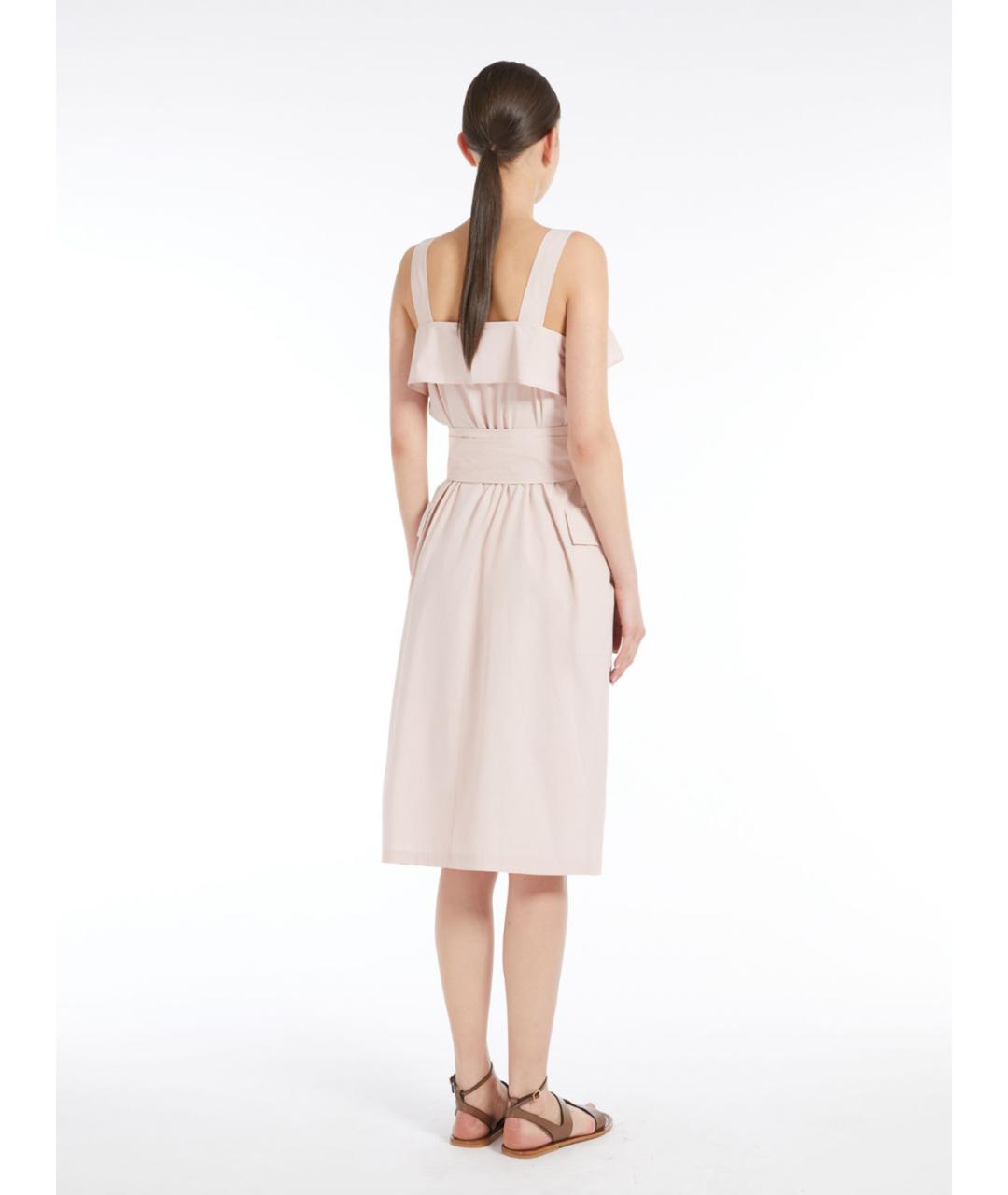 WEEKEND MAX MARA Розовый хлопковый сарафан, фото 3