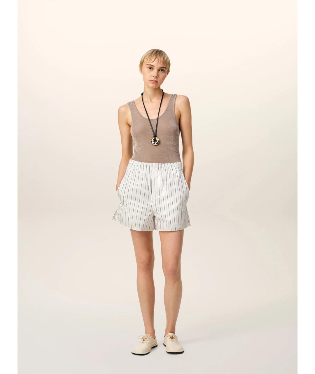 Ami Paris Белые хлопковые шорты, фото 2