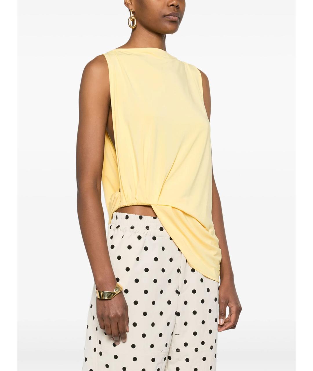 JACQUEMUS Желтая вискозная блузы, фото 3