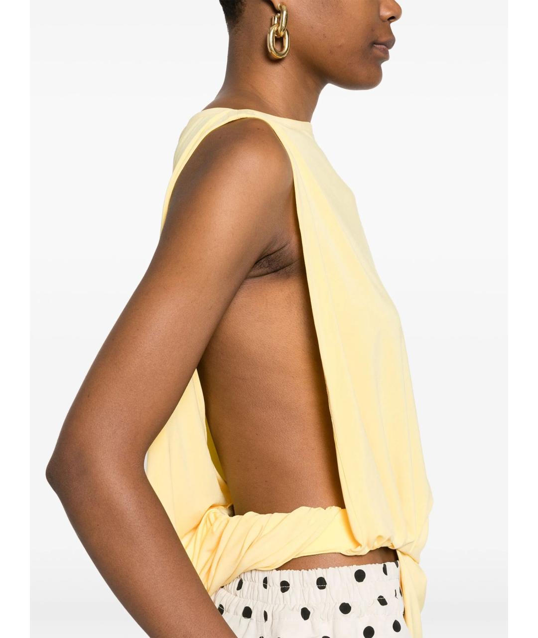 JACQUEMUS Желтая вискозная блузы, фото 5