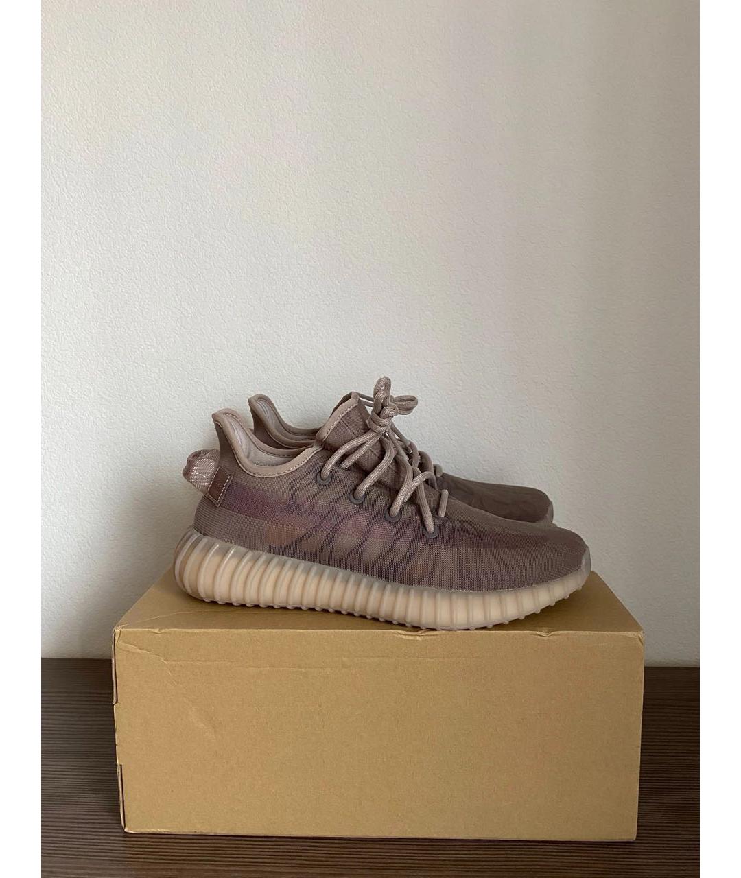 ADIDAS YEEZY Серые текстильные низкие кроссовки / кеды, фото 4