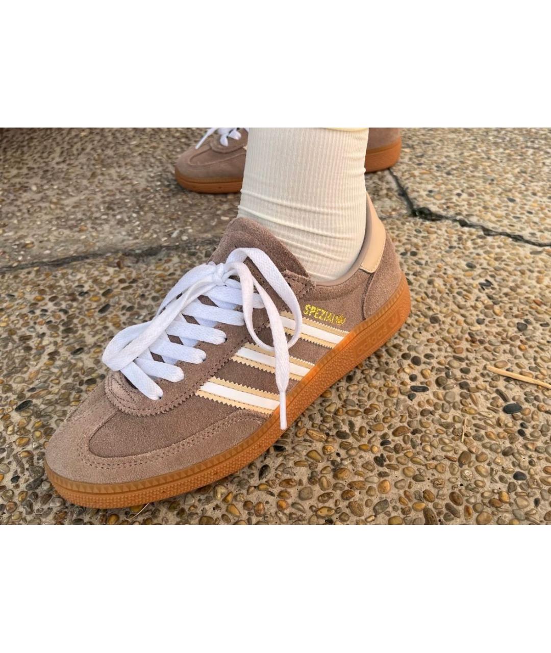 ADIDAS Коричневые замшевые кроссовки, фото 4