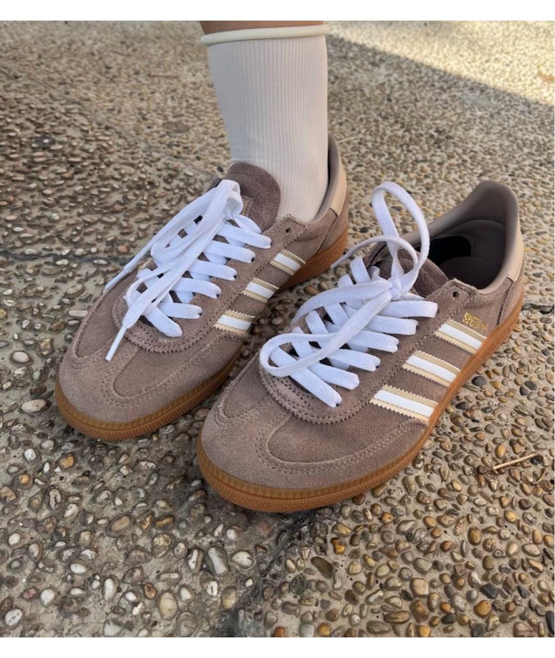 ADIDAS Коричневые замшевые кроссовки, фото 2