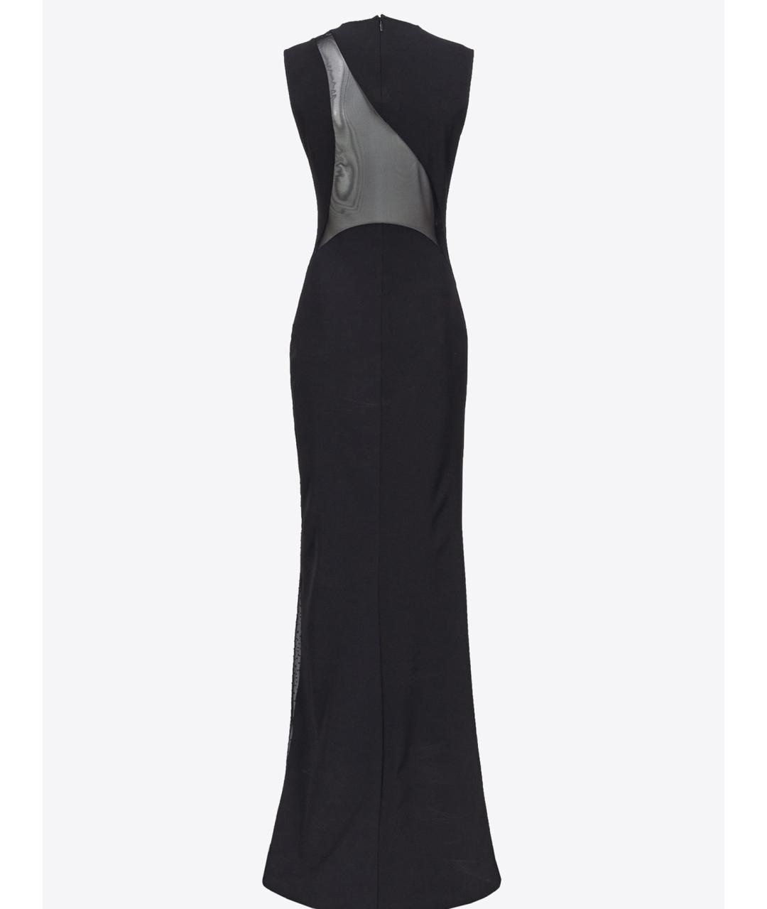PINKO Черное полиэстеровое вечернее платье, фото 2
