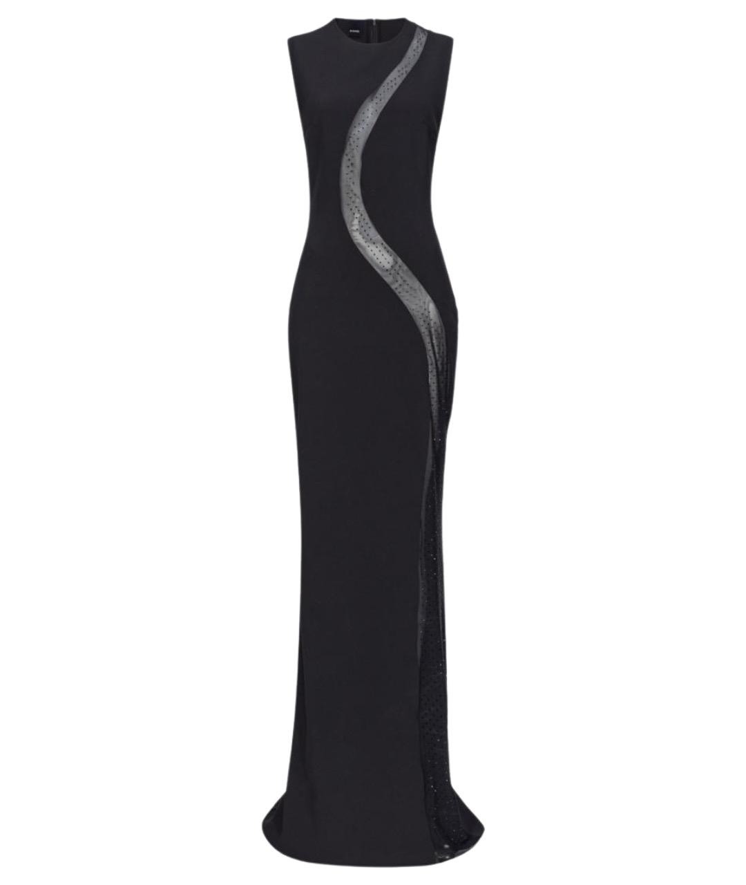 PINKO Черное полиэстеровое вечернее платье, фото 1