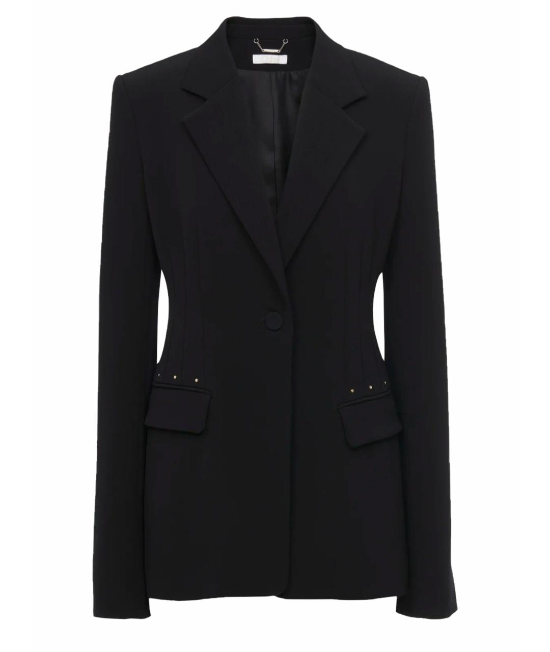 CHLOE Черный шерстяной жакет/пиджак, фото 1