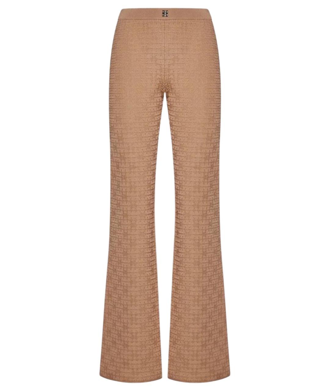 GIVENCHY Коричневые вискозные прямые брюки, фото 1