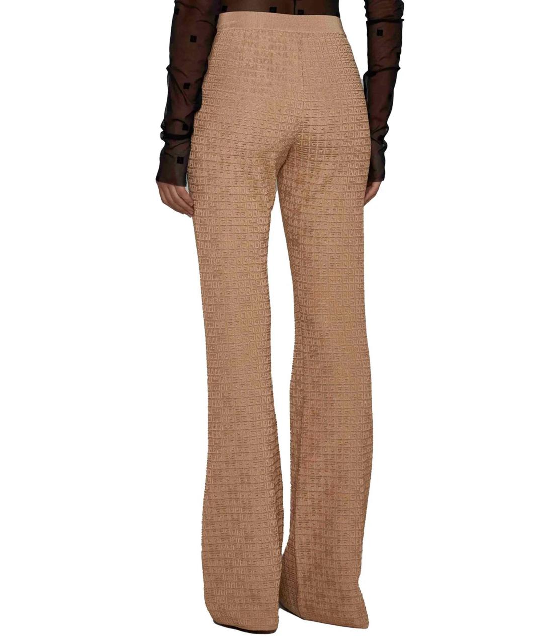 GIVENCHY Коричневые вискозные прямые брюки, фото 2