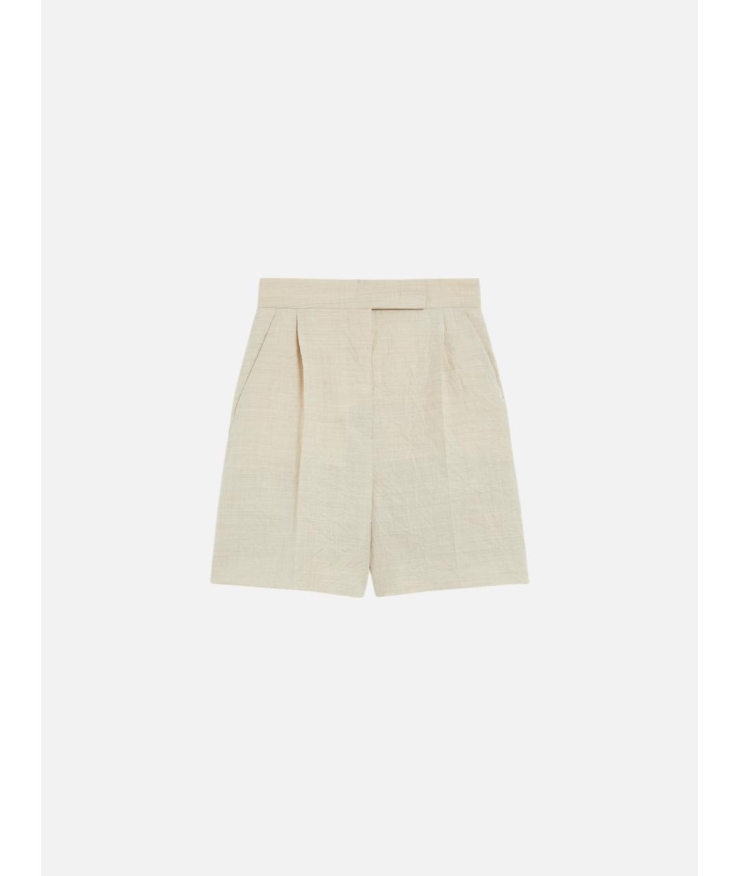 MAX MARA Бежевые шерстяные шорты, фото 6