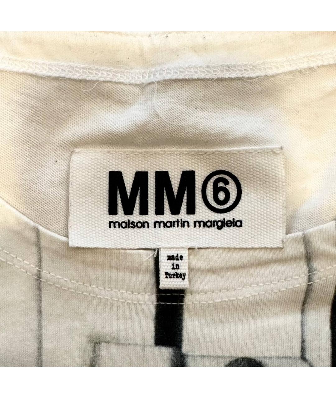 MAISON MARGIELA Белая хлопковая футболка, фото 4