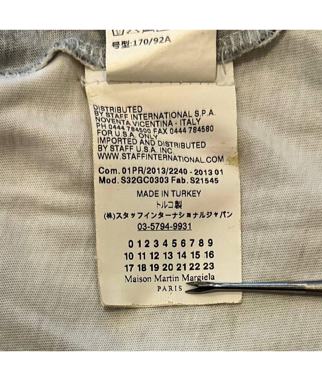 MAISON MARGIELA Белая хлопковая футболка, фото 6