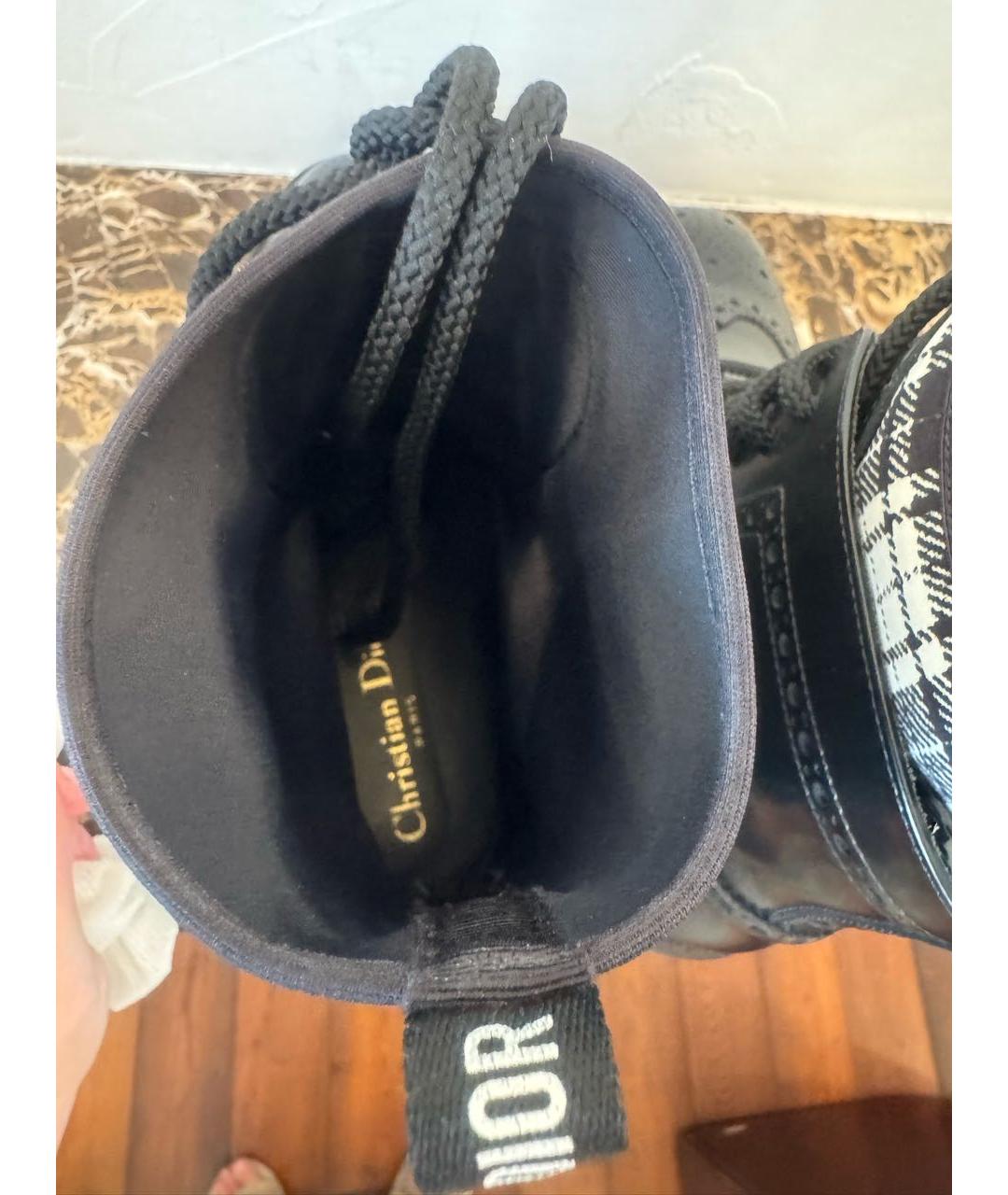 CHRISTIAN DIOR Черные кожаные ботинки, фото 6