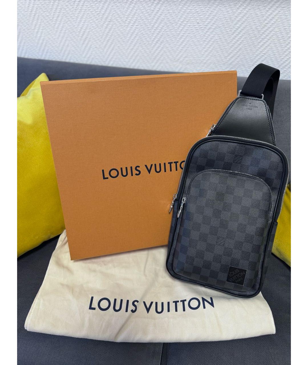 LOUIS VUITTON Серая сумка тоут, фото 4