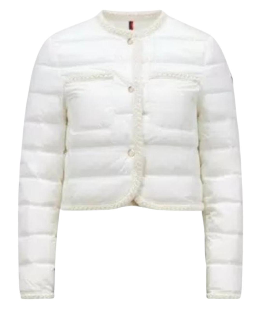 MONCLER Белая полиамидовая куртка, фото 1