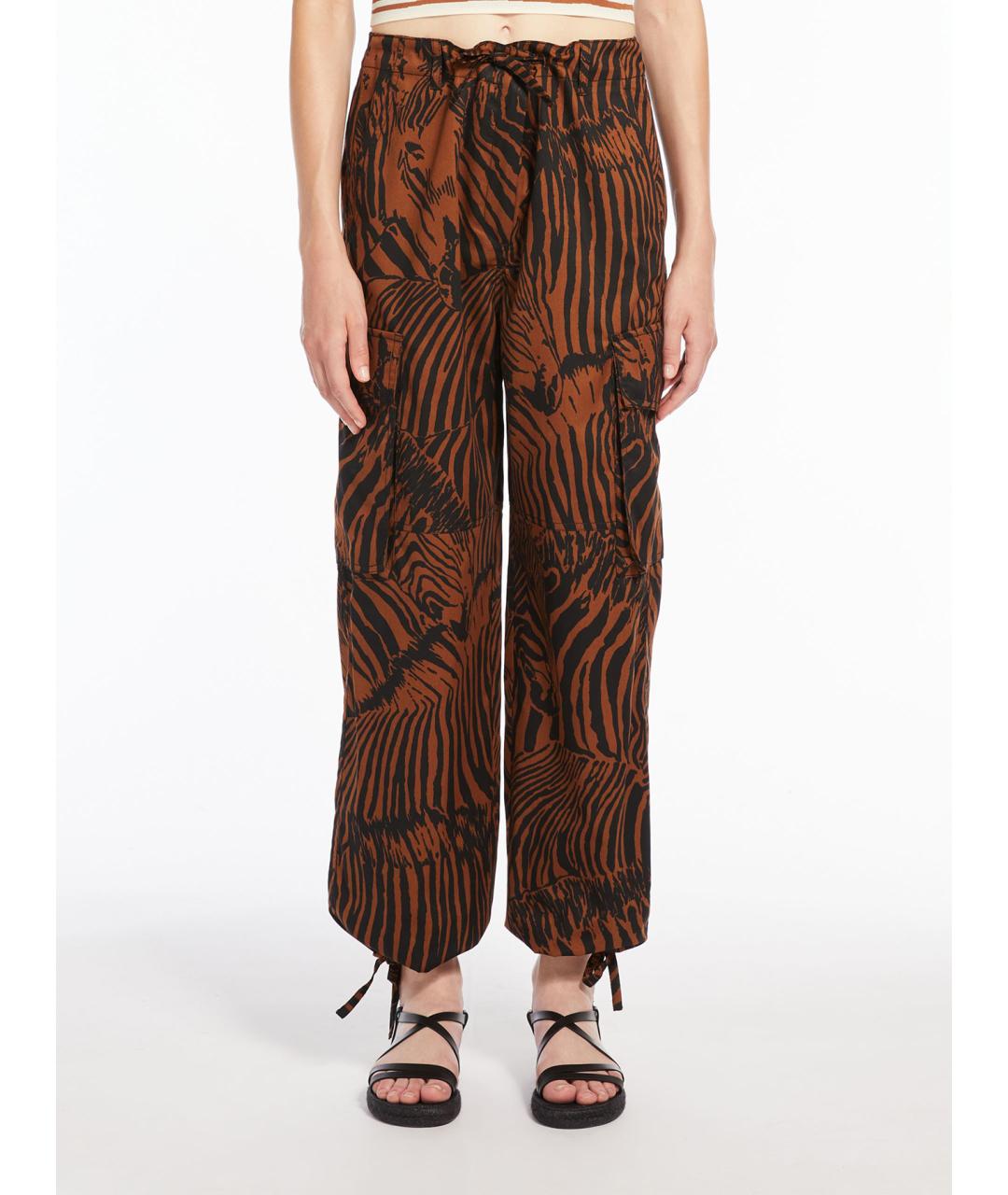 WEEKEND MAX MARA Мульти хлопковые прямые брюки, фото 2