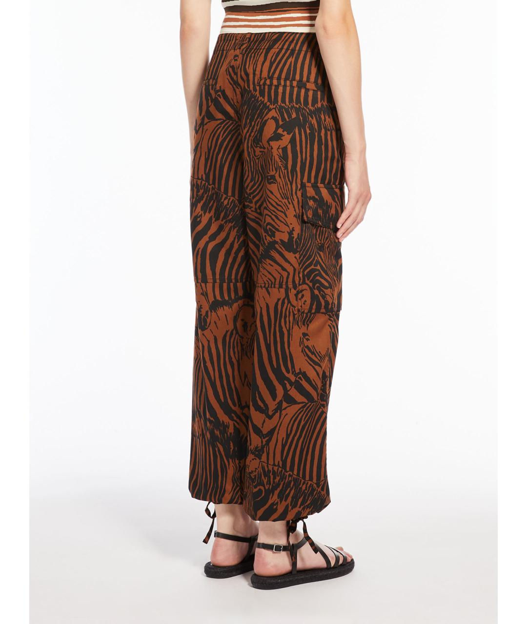 WEEKEND MAX MARA Мульти хлопковые прямые брюки, фото 4
