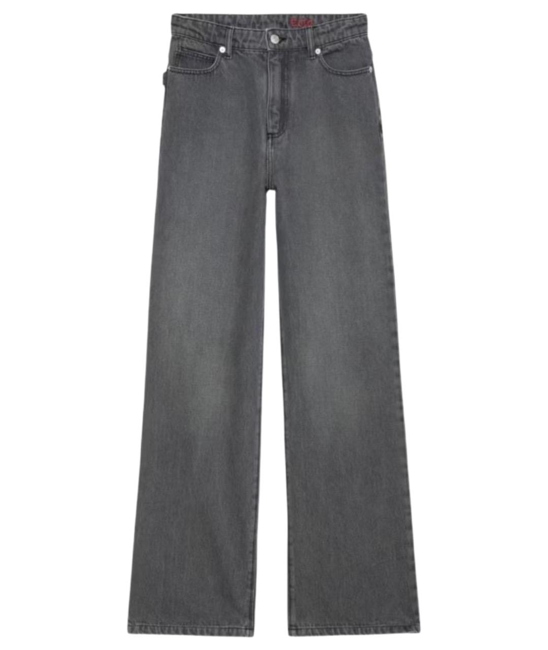 ZADIG & VOLTAIRE Серые хлопковые прямые джинсы, фото 1