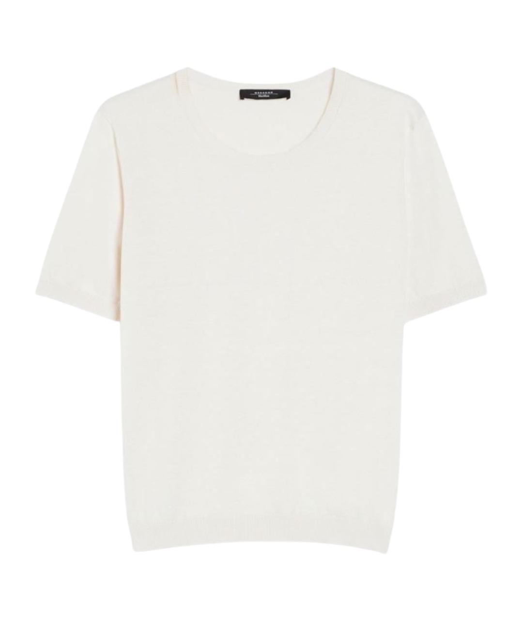 WEEKEND MAX MARA Белый шелковый джемпер / свитер, фото 1