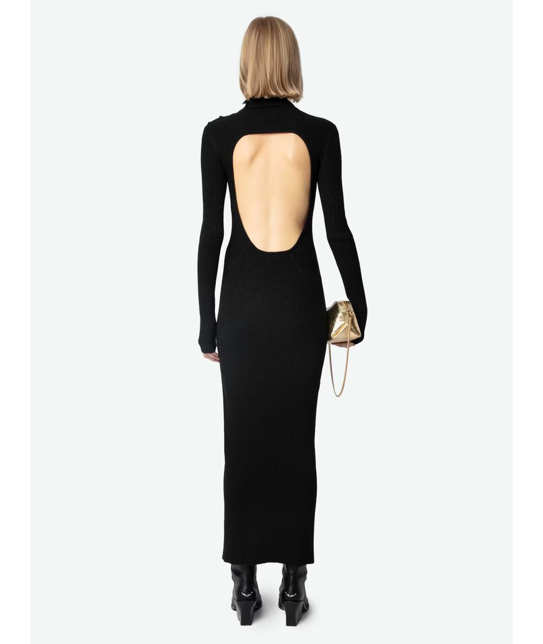 ZADIG & VOLTAIRE Черное шерстяное повседневное платье, фото 3