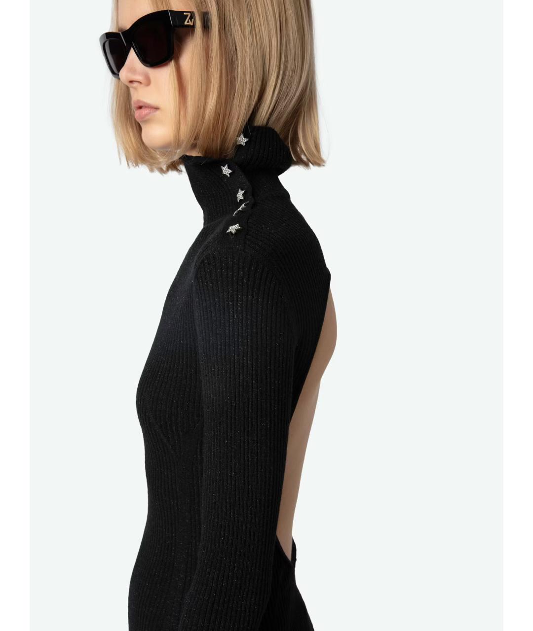 ZADIG & VOLTAIRE Черное шерстяное повседневное платье, фото 7