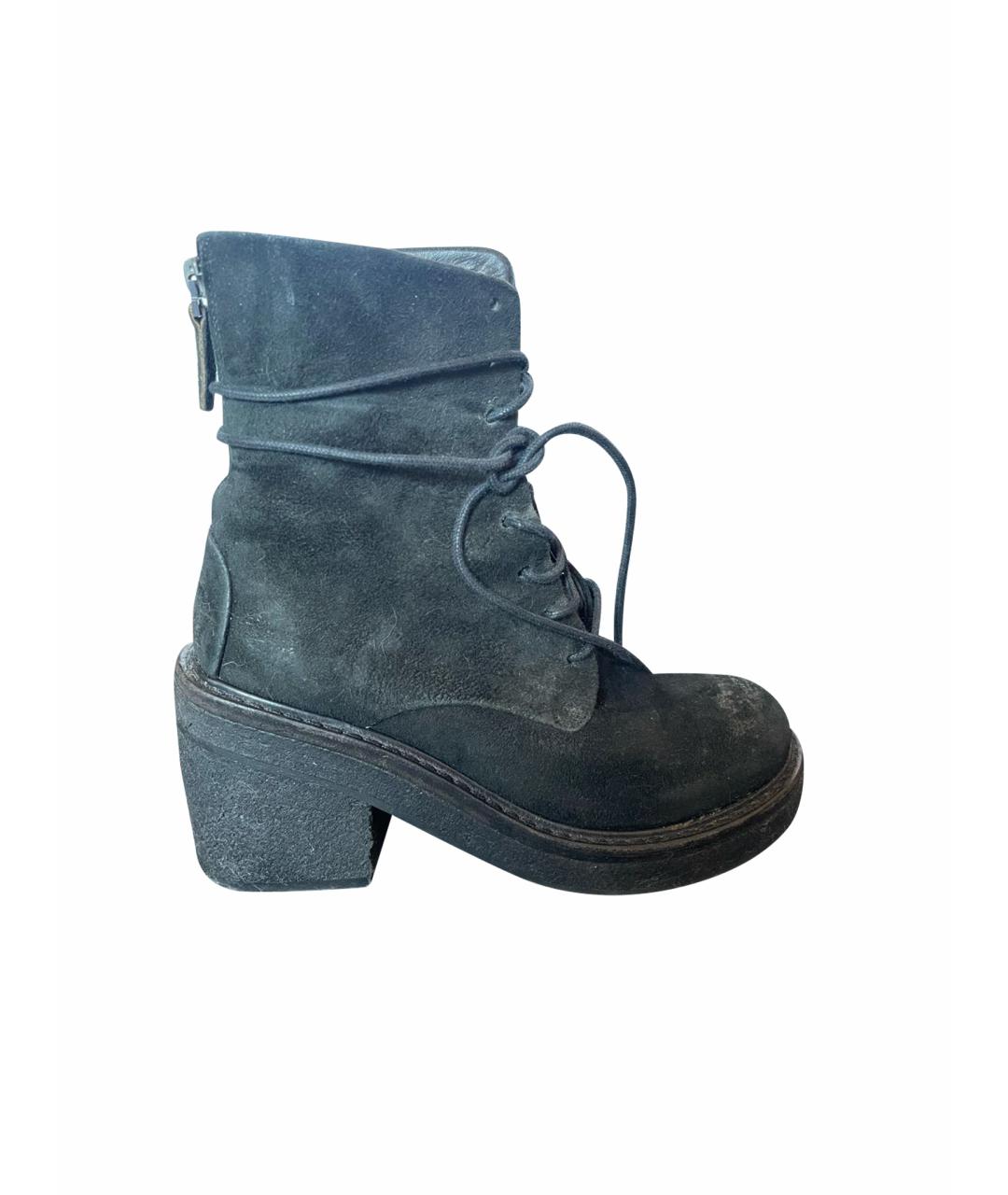 MARSELL Черные замшевые ботильоны, фото 1