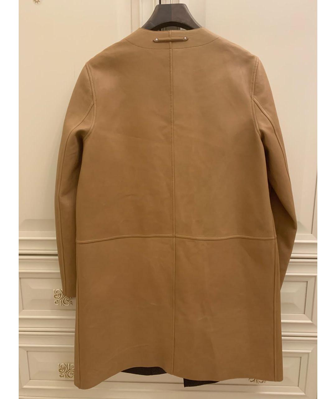 RALPH LAUREN Черное кожаное пальто, фото 2