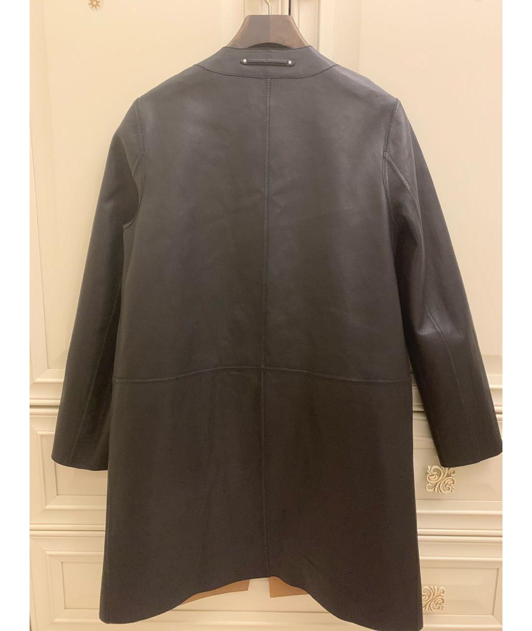 RALPH LAUREN Черное кожаное пальто, фото 5
