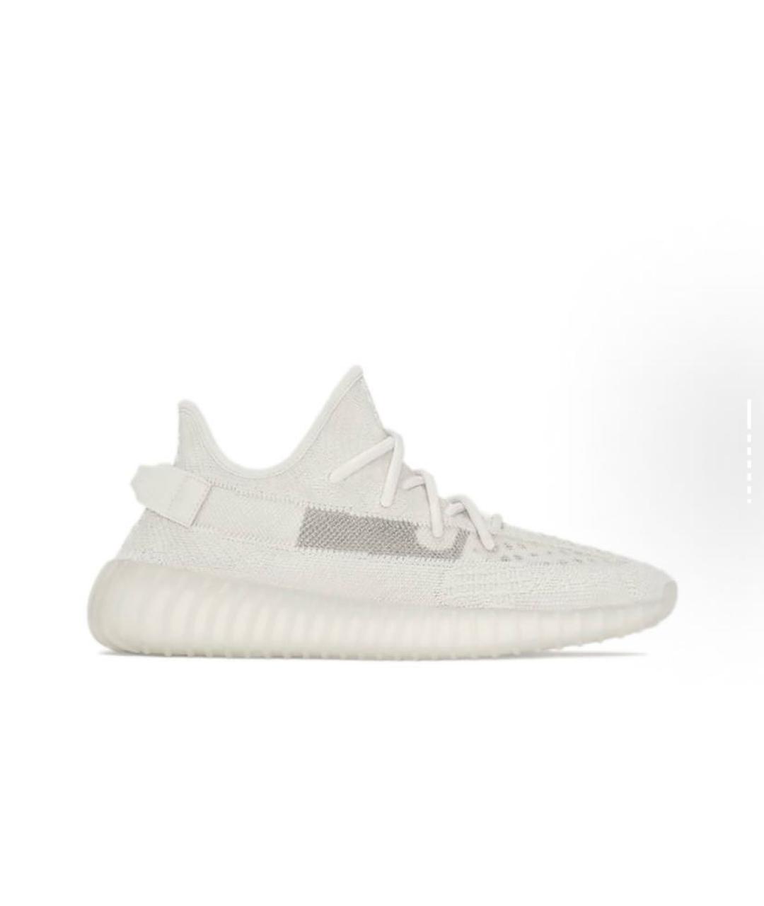 ADIDAS YEEZY Белые текстильные низкие кроссовки / кеды, фото 6