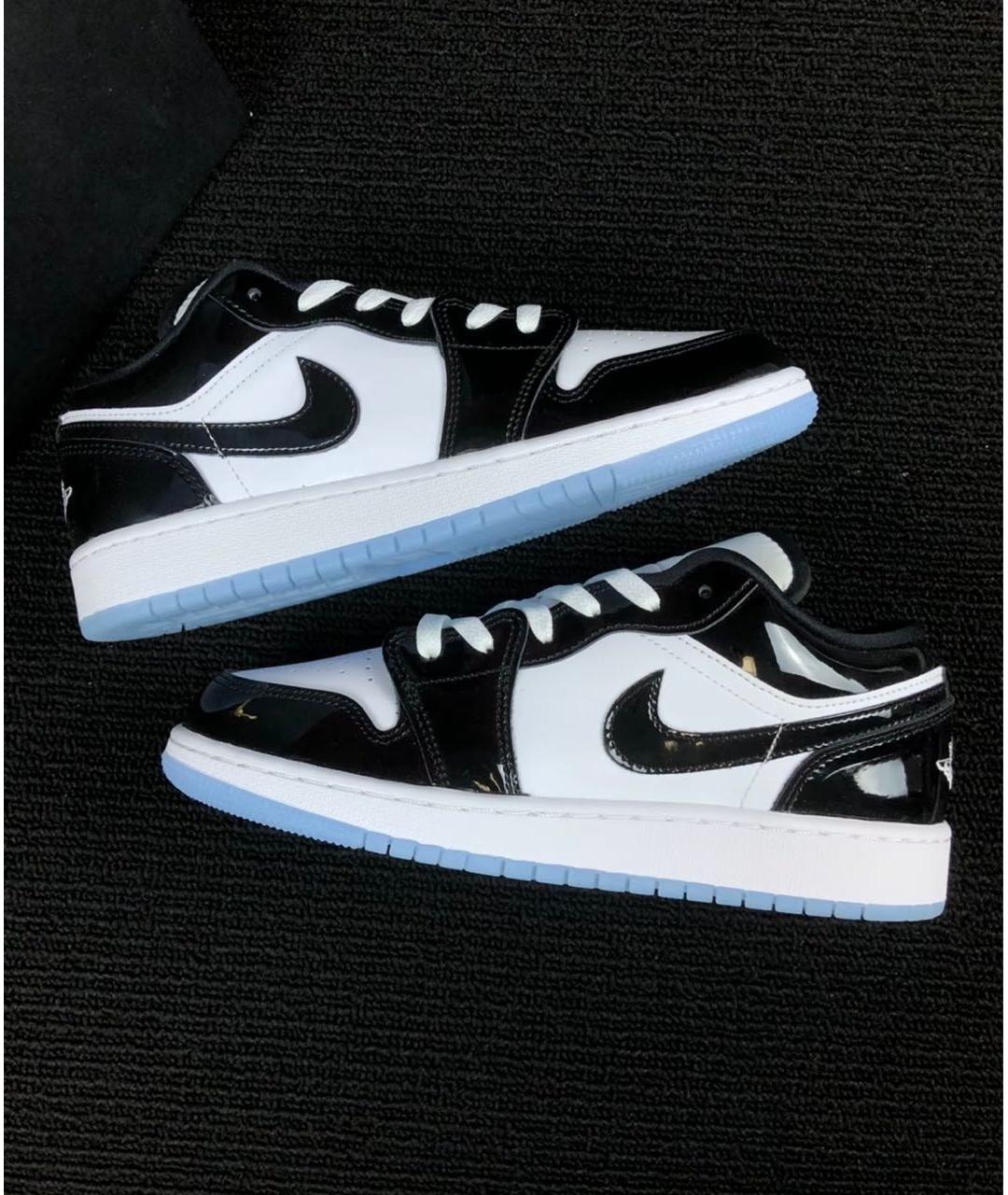 JORDAN Черные кроссовки из лакированной кожи, фото 2