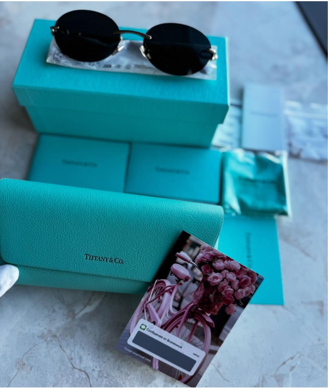 TIFFANY&CO Черные солнцезащитные очки, фото 2