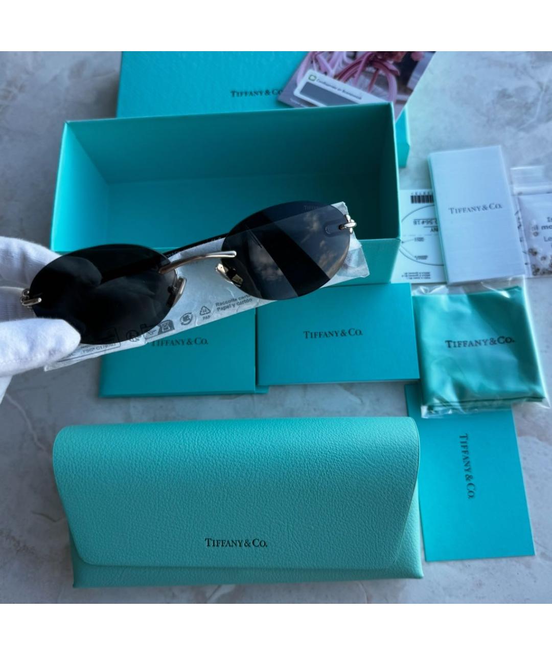 TIFFANY&CO Черные солнцезащитные очки, фото 3