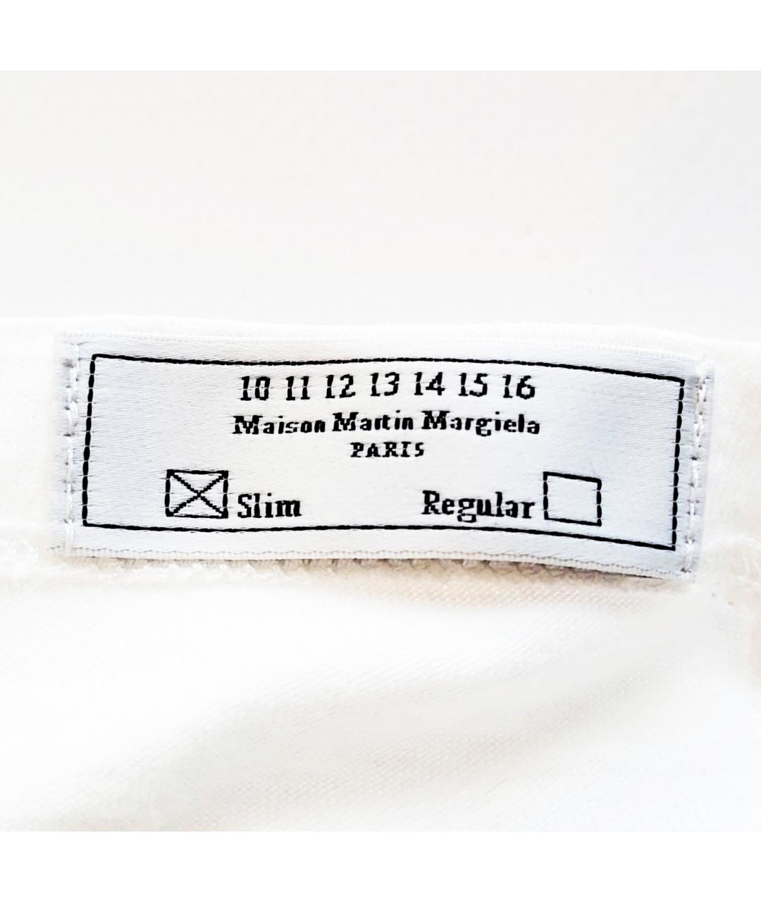 MAISON MARGIELA Белая хлопковая футболка, фото 4